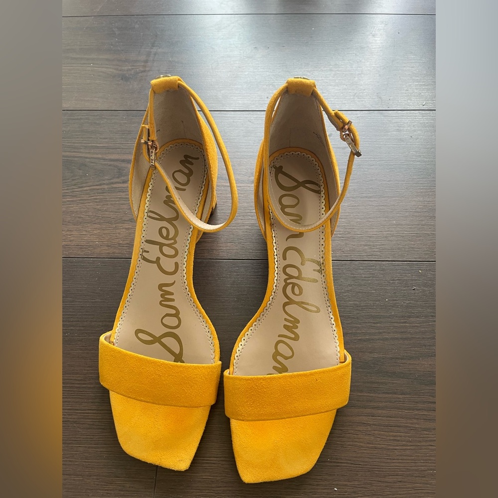 Sam Edelman Yellow Heeled Sandals